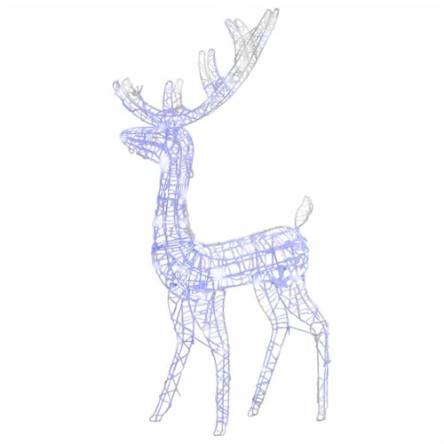 Juledekoration rensdyr 140 LED'er 120 cm akryl blå
