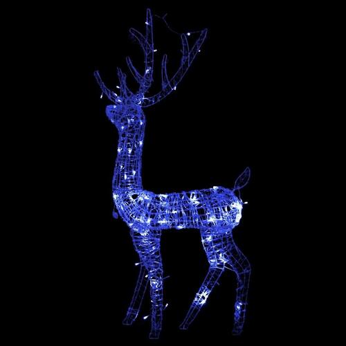 Juledekoration rensdyr 140 LED'er 120 cm akryl blå