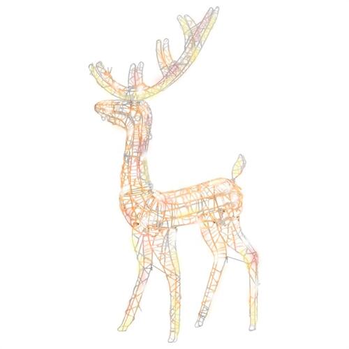 Juledekoration rensdyr 140 LED'er 120 cm akryl flerfarvet