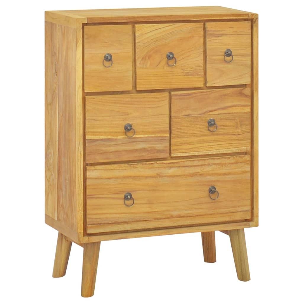 Kommode 56x30x80 cm massivt teaktræ