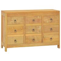 Kommode 80x30x55 cm massivt teaktræ