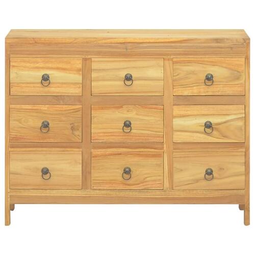 Kommode 80x30x55 cm massivt teaktræ