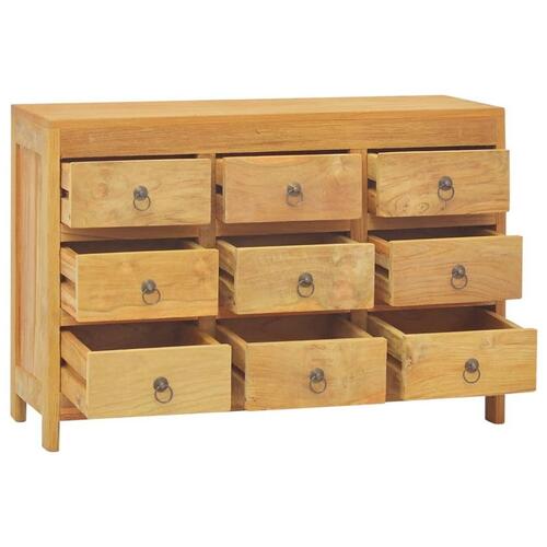 Kommode 80x30x55 cm massivt teaktræ
