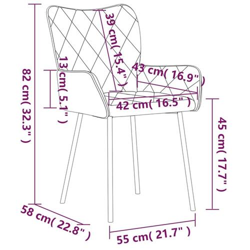 Spisebordsstole 2 stk. stof gråbrun