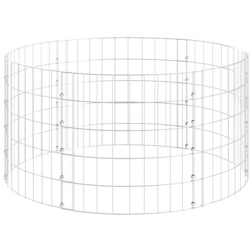 Gabionsøjle Ø100x50 cm galvaniseret stål rund