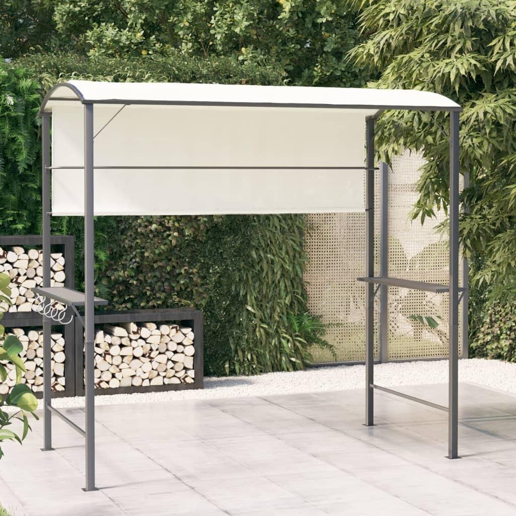 Pavillon med tag 220x110x200 cm cremefarvet