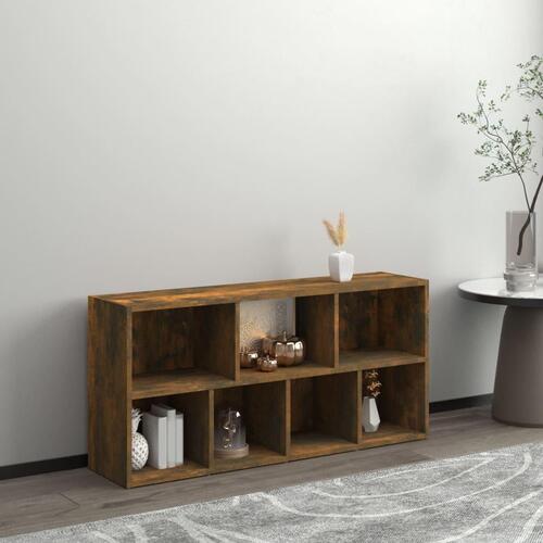 Bogreol 50x25x106 cm røget egetræsfarve
