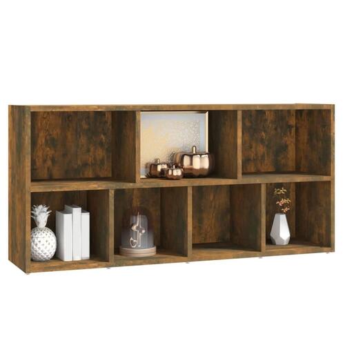 Bogreol 50x25x106 cm røget egetræsfarve