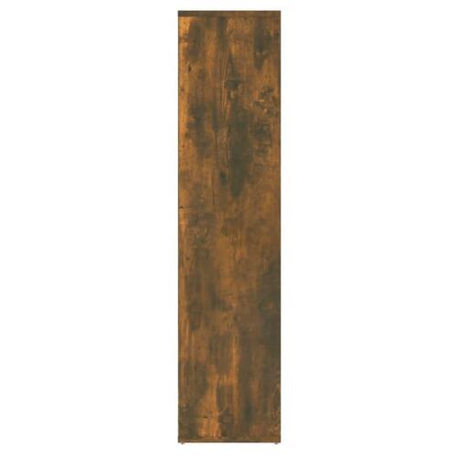 Bogreol 50x25x106 cm røget egetræsfarve