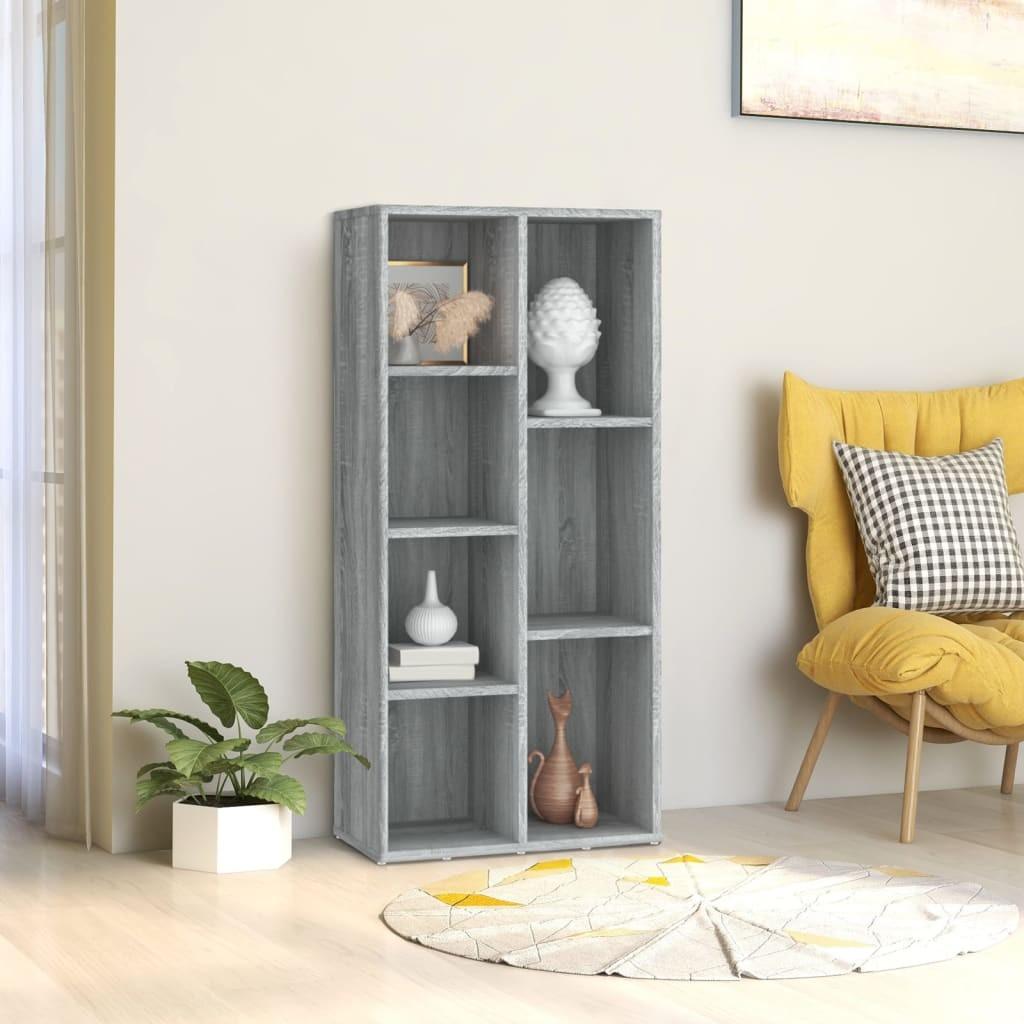 Bogreol 50x25x106 cm grå sonoma-eg