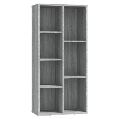 Bogreol 50x25x106 cm grå sonoma-eg