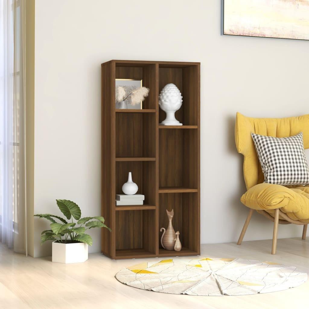 Bogreol 50x25x106 cm brun egetræsfarve