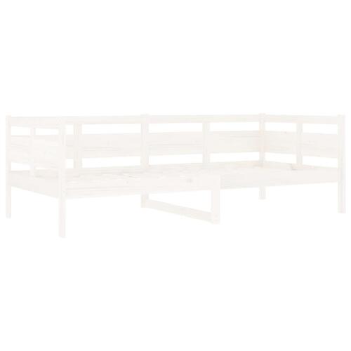 Daybed 90x200 cm massivt fyrretræ hvid