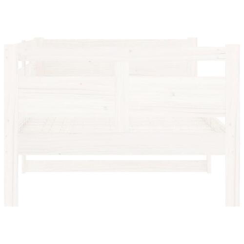 Daybed 90x200 cm massivt fyrretræ hvid
