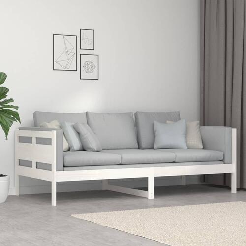 Daybed 90x200 cm massivt fyrretræ hvid