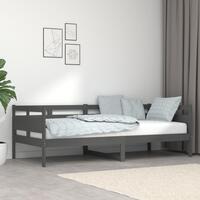 Daybed 90x200 cm massivt fyrretræ grå