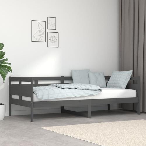 Daybed 90x200 cm massivt fyrretræ grå