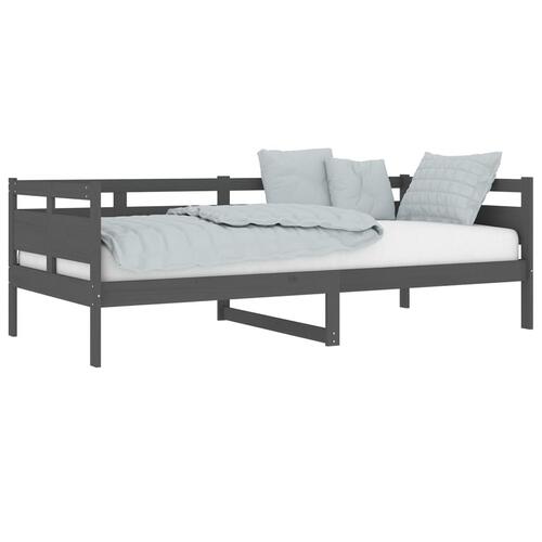 Daybed 90x200 cm massivt fyrretræ grå