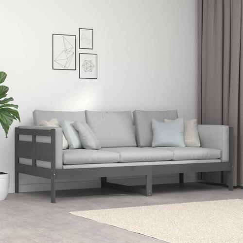 Daybed 90x200 cm massivt fyrretræ grå