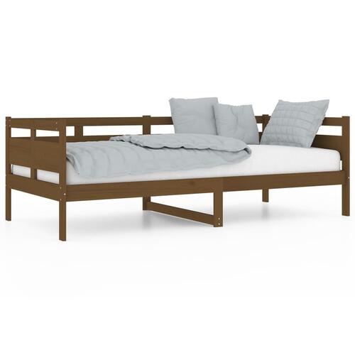 Daybed 90x200 cm massivt fyrretræ gyldenbrun
