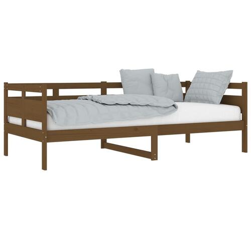 Daybed 90x200 cm massivt fyrretræ gyldenbrun