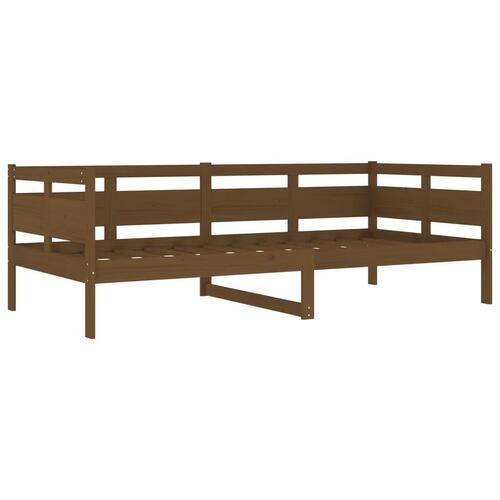 Daybed 90x200 cm massivt fyrretræ gyldenbrun