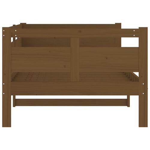Daybed 90x200 cm massivt fyrretræ gyldenbrun