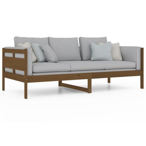 Daybed 90x200 cm massivt fyrretræ gyldenbrun