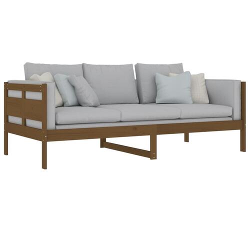 Daybed 90x200 cm massivt fyrretræ gyldenbrun