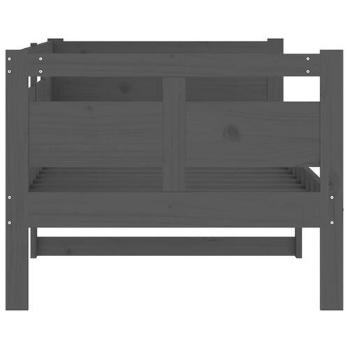 Daybed 80x200 cm massivt fyrretræ grå