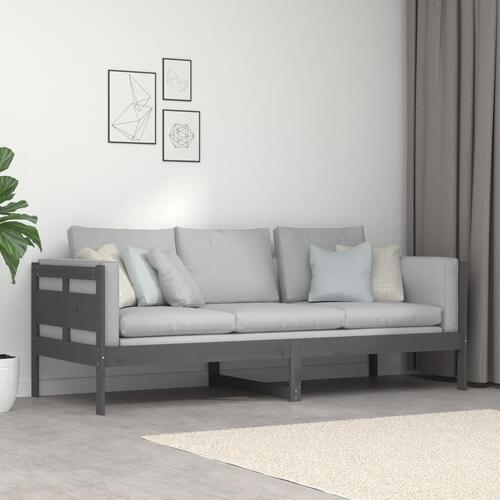 Daybed 80x200 cm massivt fyrretræ grå