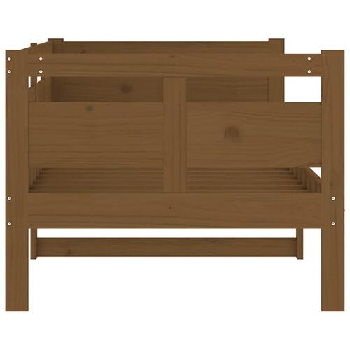 Daybed 80x200 cm massivt fyrretræ gyldenbrun