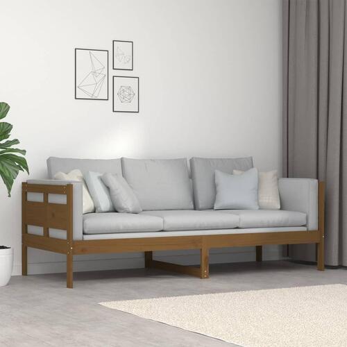 Daybed 80x200 cm massivt fyrretræ gyldenbrun