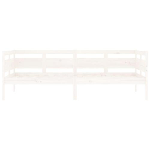 Daybed massivt fyrretræ hvid 90x190 cm