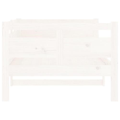 Daybed massivt fyrretræ hvid 90x190 cm