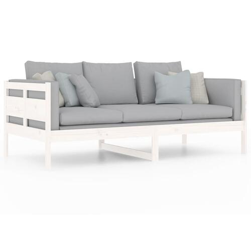 Daybed massivt fyrretræ hvid 90x190 cm