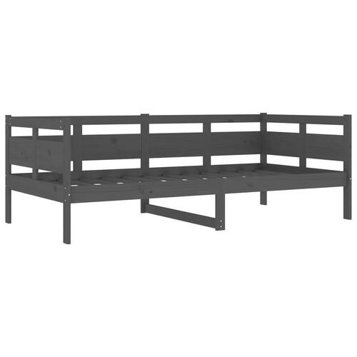 Daybed massivt fyrretræ grå 90x190 cm