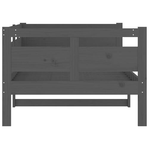 Daybed massivt fyrretræ grå 90x190 cm