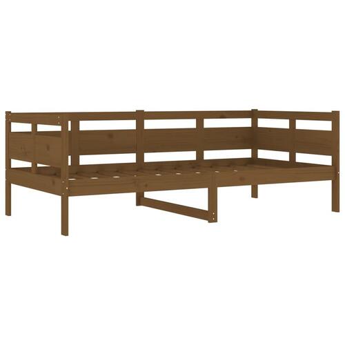 Daybed massivt fyrretræ gyldenbrun 90x190 cm