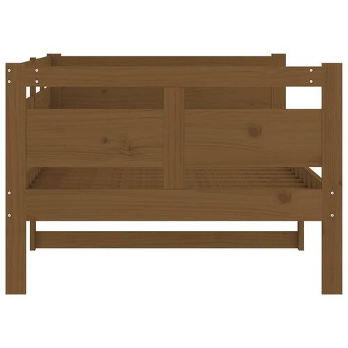 Daybed massivt fyrretræ gyldenbrun 90x190 cm