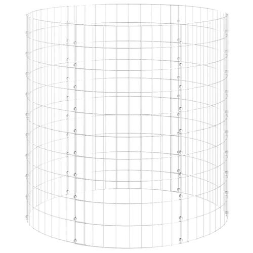 Gabionsøjle Ø100x100 cm galvaniseret stål rund