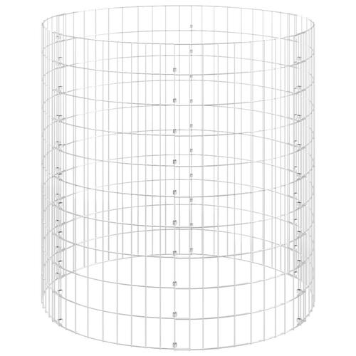 Gabionsøjle Ø100x100 cm galvaniseret stål rund