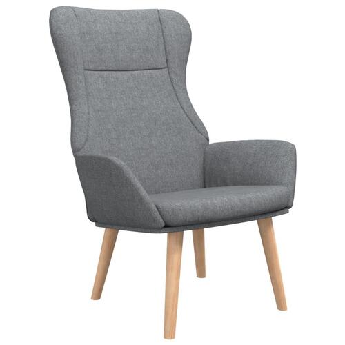 Lænestol stof lysegrå