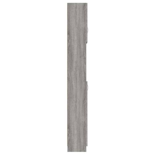 Badeværelsesskab 32x25,5x190 cm konstrueret træ grå sonoma-eg