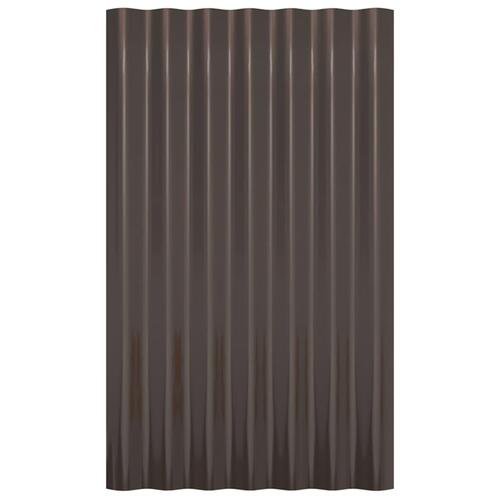 Tagplader 36 stk. 60x36 cm pulverlakeret stål brun