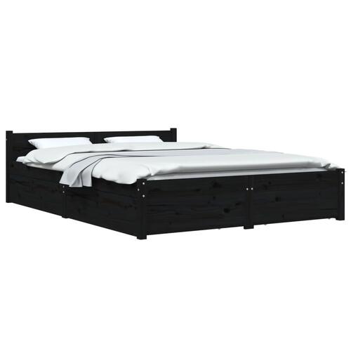 Sengeramme med skuffer 120x190 cm Small Double sort
