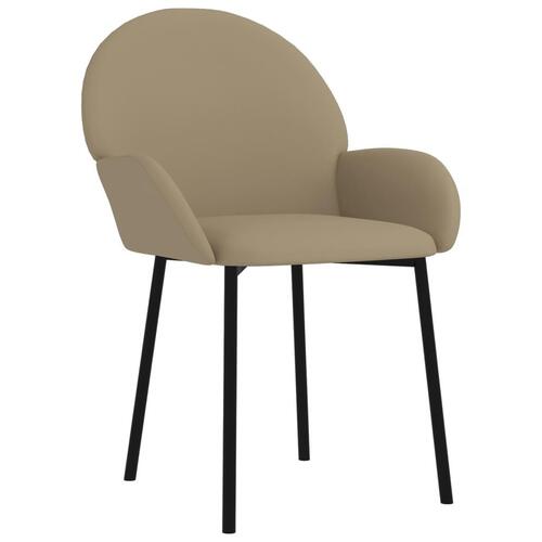 Spisebordsstole 2 stk. kunstlæder cappuccino