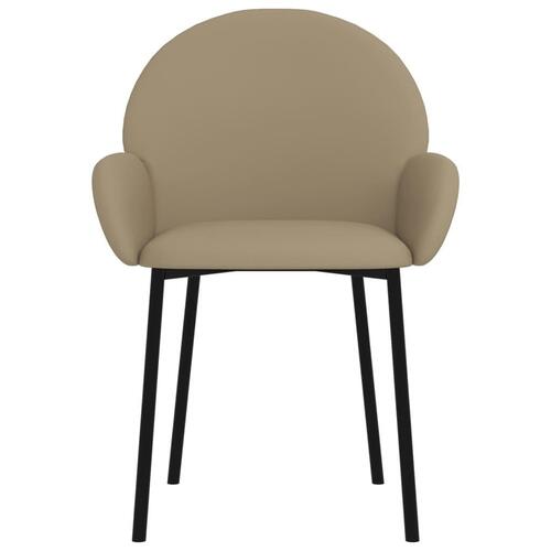 Spisebordsstole 2 stk. kunstlæder cappuccino