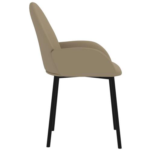 Spisebordsstole 2 stk. kunstlæder cappuccino