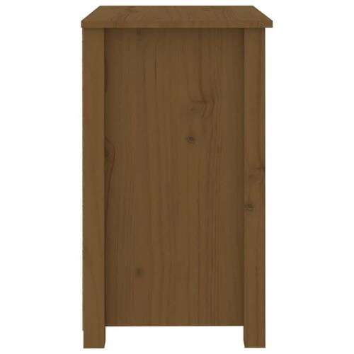 Sengebord 50x35x61,5 cm massivt fyrretræ gyldenbrun